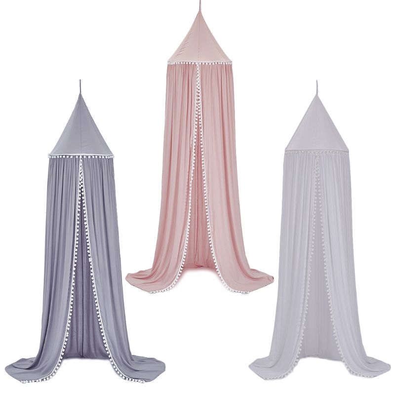 bambino Letto Tenda Baldacchino Retine E Zanzariere Tenda Appeso Palla di Pelo cupola di Zanzara Tenda Della Maglia GXMB