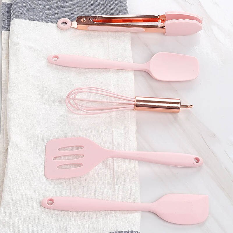 1Pcs Mini Baking Tools Spatula Shovel Food Grade Silicone Multi Purpose Kitchen Utensils 3Colors Cooking Supplies Non-stick