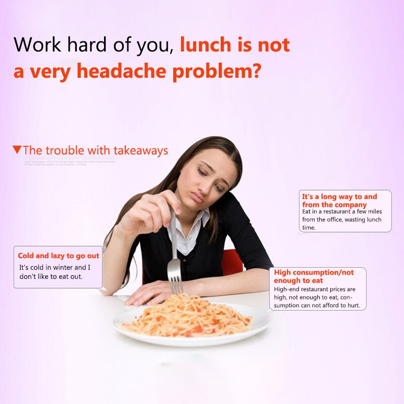 Electric Heated Lunch Box Bento Travel Food Warmer Container Vehicle Heating Cup For Worker Student EU Plug Portable Safe