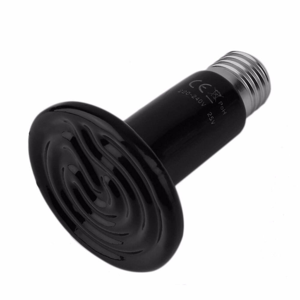 Bombilla cerámica con emisor de calor para reptiles, tortuga y mascotas, sin luz, 25W/50W/100W