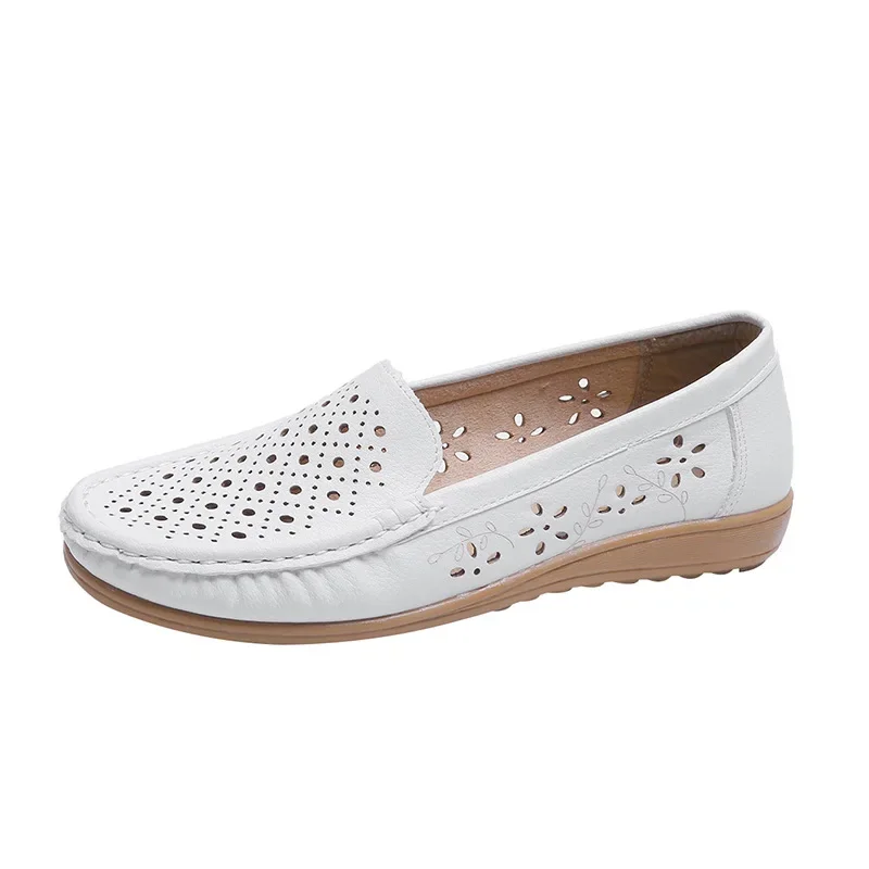 BCEBYL Sommer Neue Runde Kappe Krankenschwester Schuhe Weiche Sohle Nicht-Unterhose Sandalen Flache Schuhe Atmungsaktive lässig Sport frauen schuhe