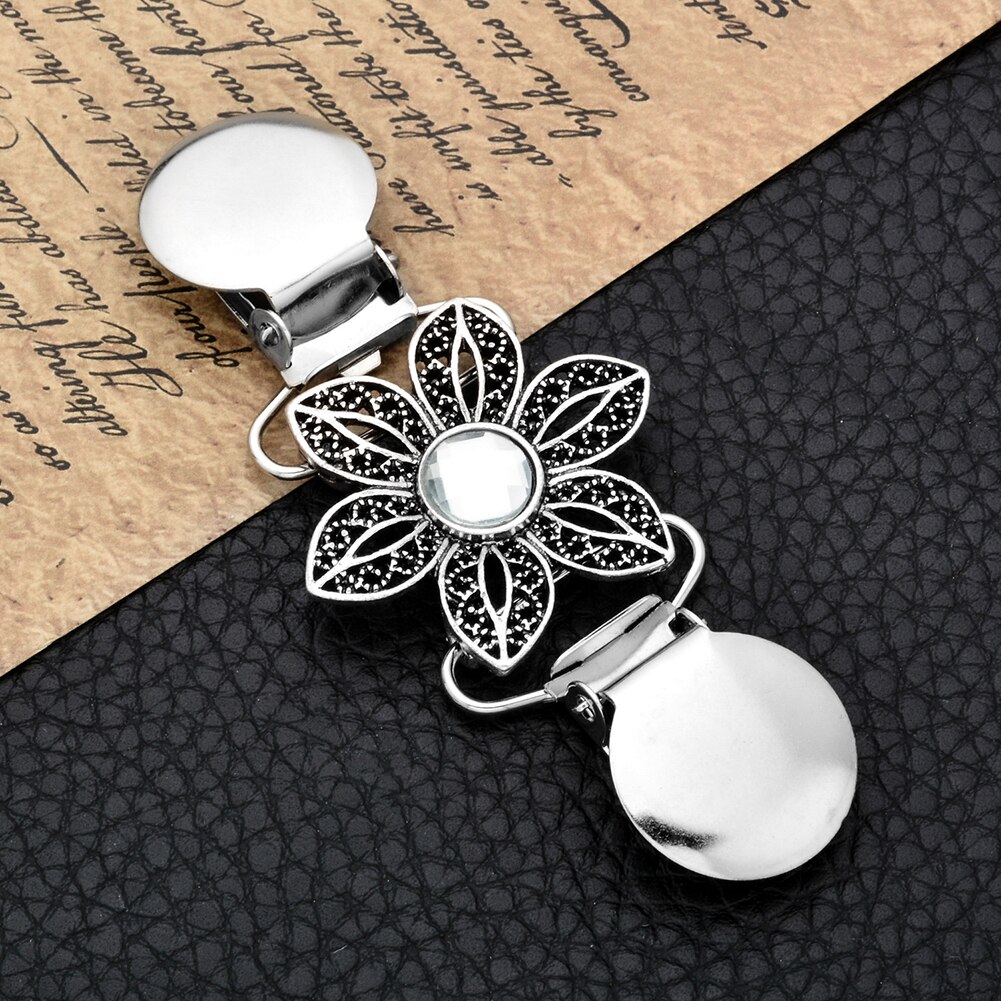 Pull Cardigan pince canard-bouche Clips Flexible perlé perle broche châle chemise col boucles vêtements décor accessoires