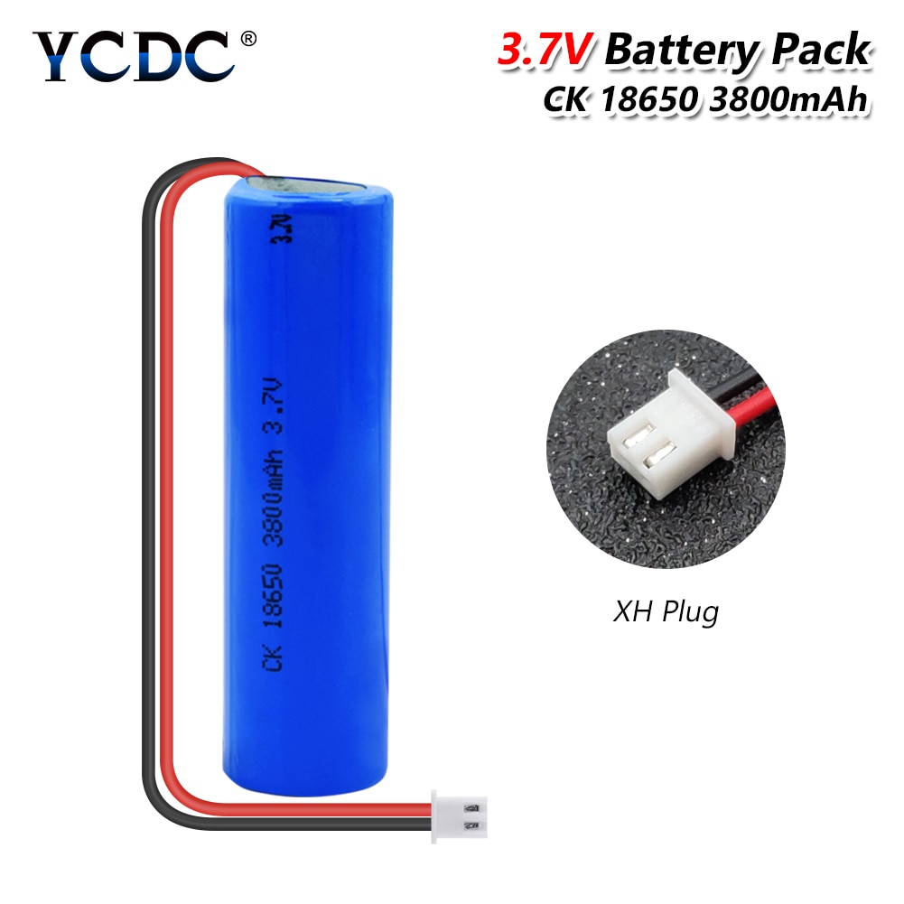 YCDC 3.7V 3800 mAh 18650 lithium-ion Rechargeable Battery Pack Negative wire With XH-2P Plug For Vacuum cleaner / Sweeper ues