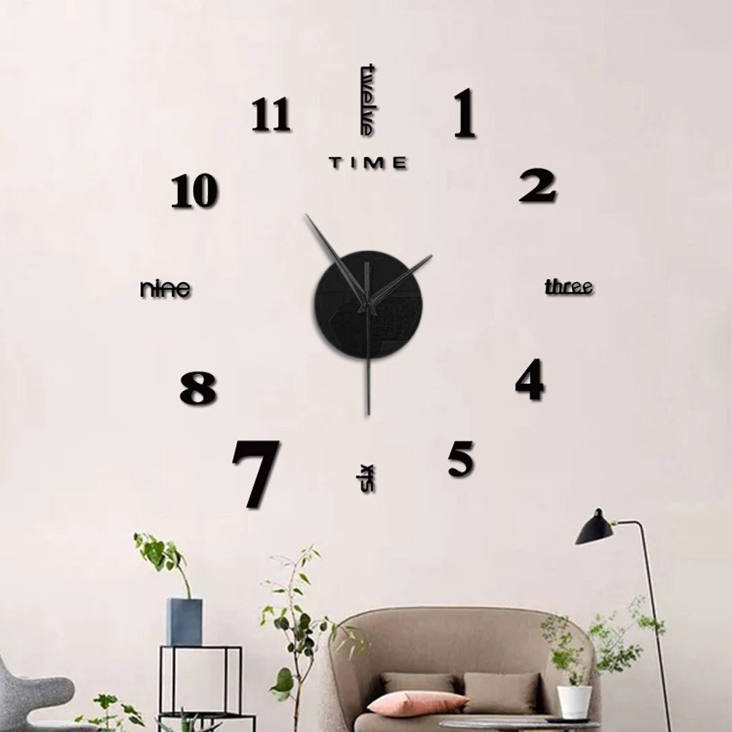 Woondecoratie Frameloze Diy Muur Mute Klok 3D Diy Big Size Spiegel Oppervlak Sticker Home Office Decor Moderne Unieke