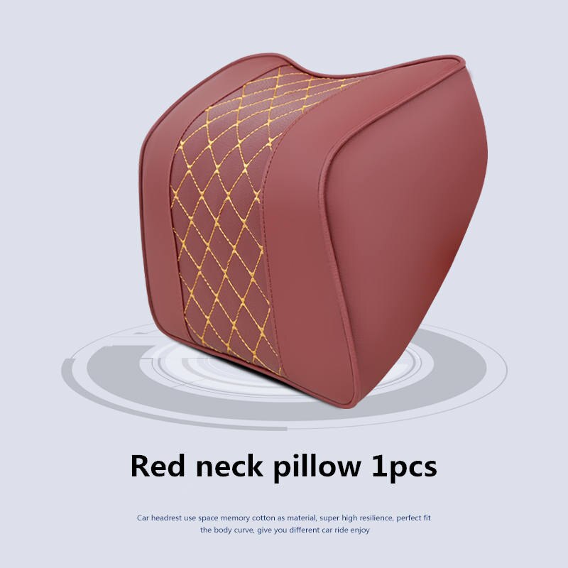 4 farger skinn midje sete støtte minne bomull nakkestøtte til sete lumbal pute sjåfør bil med Brann sesonger pute pute: Rød pute 1 stk