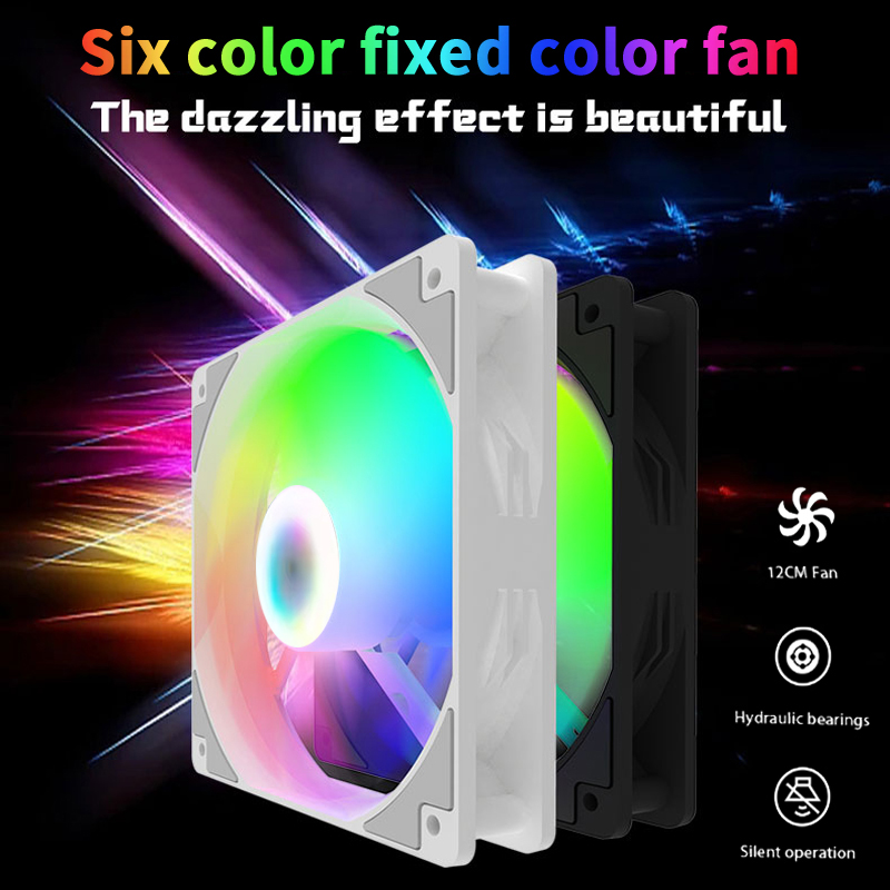 12v kjølevifter 12cm datamaskin rgb-vifter luftkjøler