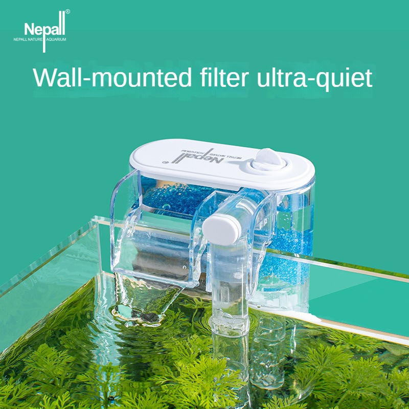 Nepall Aquarium Filter Wasserfall Sauerstoff anreicherung Wasser aufbereitung zyklus leise Drei-in-Eins kleine Wand filter box