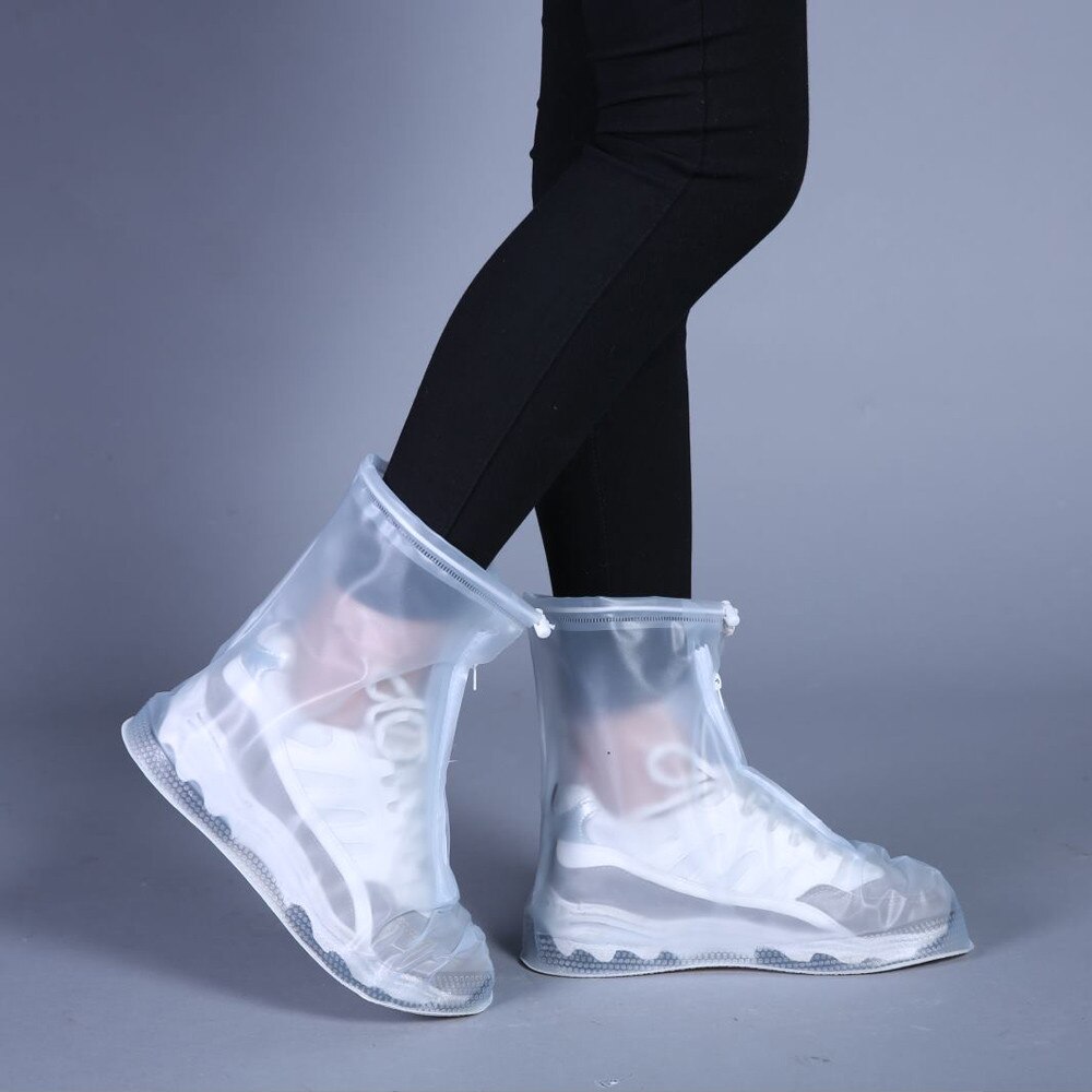 1 par regnsko støvler dækker skridsikre oversko vandtæt genanvendelig cykling unisex vandrestøvler til mænd kvinder