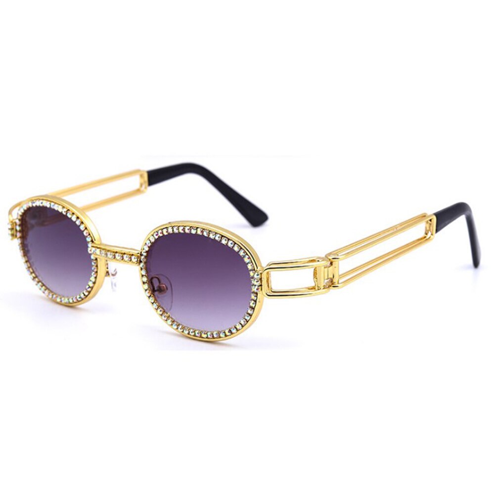 Vintage Rhinestone Sunglasses Diamond Rappers Glasses Iced Out Shinny Sunglasses Metal Frame PC Lens Glasses HFing