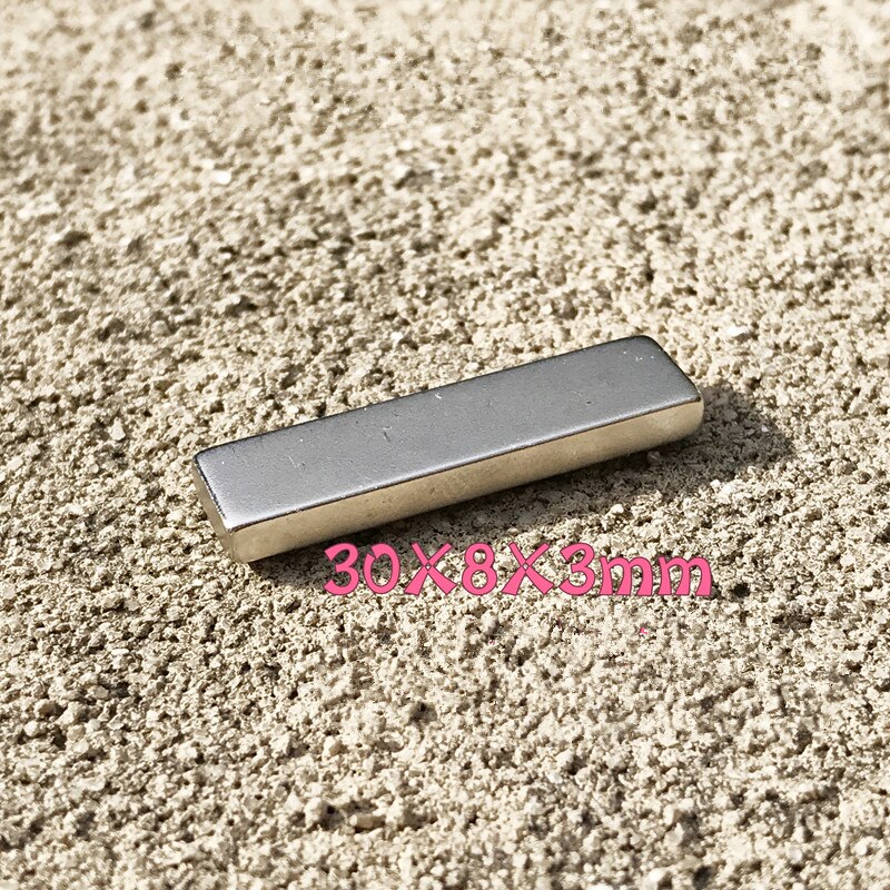 1-10pcs/lot magnet 30x8x2 30x8x3 30x8x5 N35 Strong Square NdFeB Rare Earth Magnet 30*8*2 30*8*3 30*8*5 Neodymium Magnets
