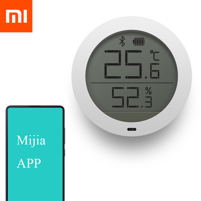 Higrotermógrafo Bluetooth Mijia de Xiaomi, higrómetro de alta sensibilidad, termómetro, pantalla LCD, Sensor inteligente de temperatura del hogar y humedad