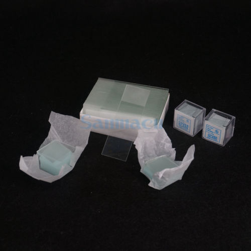 50PCS 25.4x76.2mm Microscope Frosted Slides &amp; 100PCS Multiple Glass Coverslips