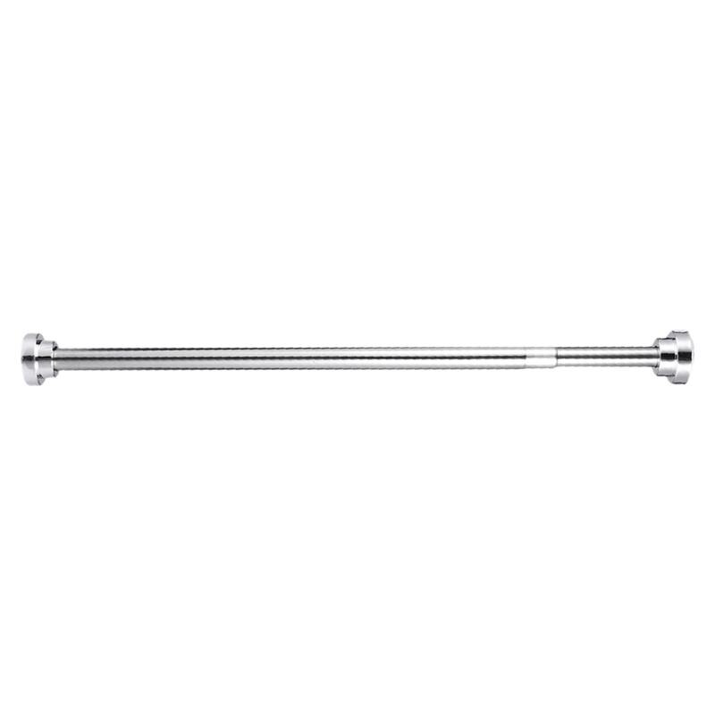 Punch Free Extendable Clothes Drying Pole Stainless Steel Shower Curtain Rod Retractable Spring Tension Rod for Bathroom