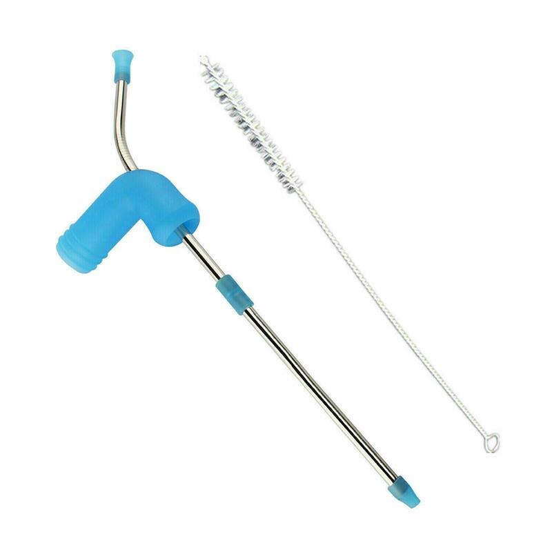 Drinking Straws For Beer Can Accessories Beer Bottle Funnel Barware Home Club Beer Snorkel Double Beer Snorkel Beer Dispenser: Blue