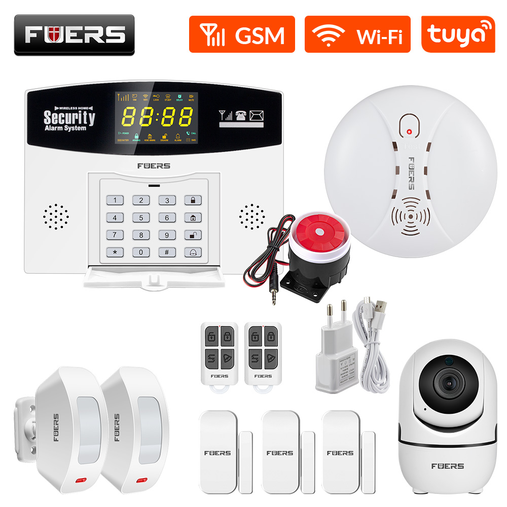 Fuers – détecteur de mouvement PIR W210, Kit système d&#39;alarme intelligent, wi-fi, sans fil, capteur de mouvement de sécurité domestique, écran LCD couleur