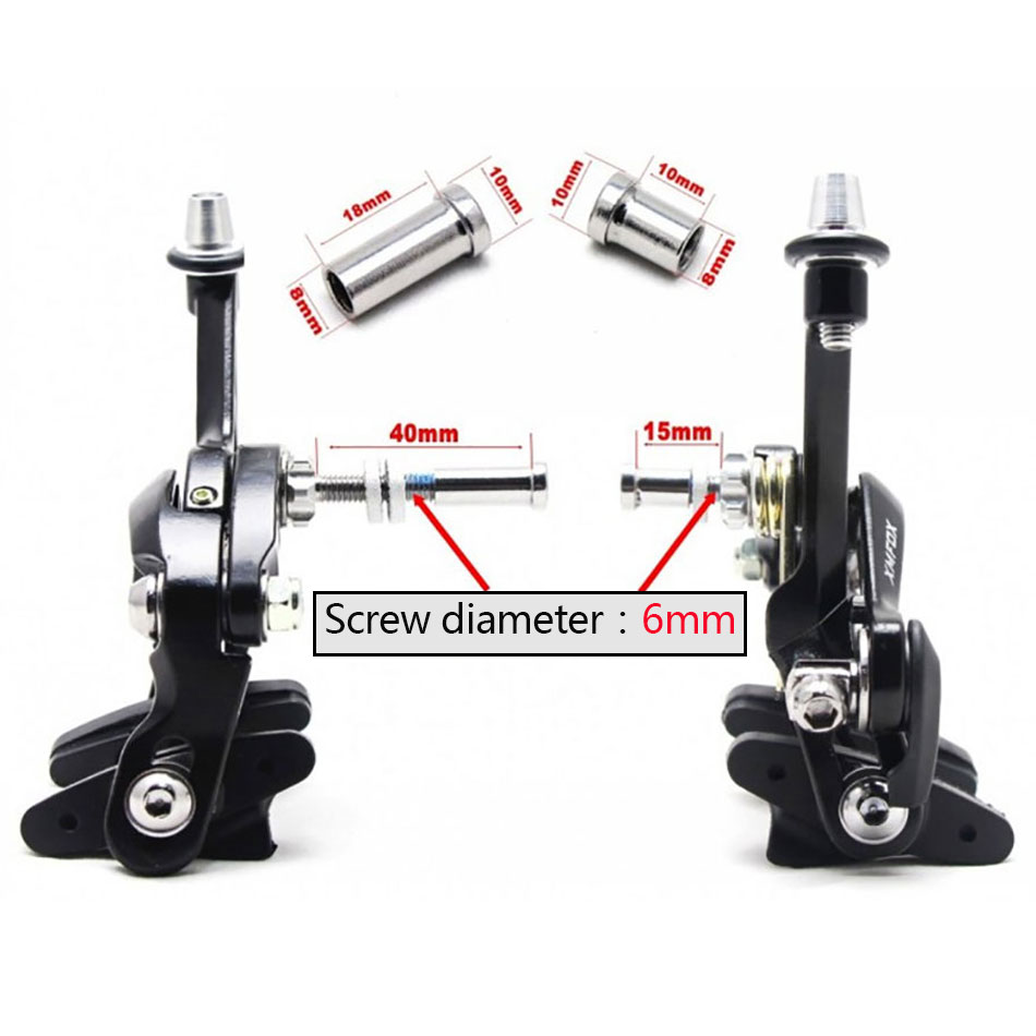 XMFOX-AS2.1 Bicycle Brake Racing Road Dual Pivot Bike Aluminum Side Pull Caliper Brake Front & Rear with brake pads