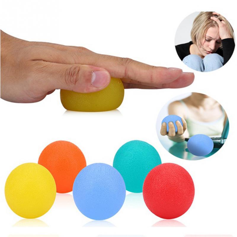 Boule de poignée de thérapie de Massage de Silicone pour le soulagement de Stress d'exercice de force de doigt de main