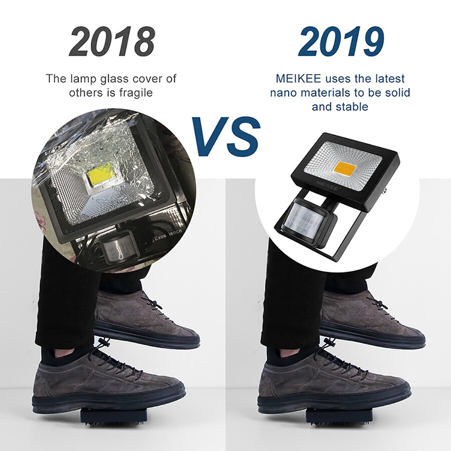 10W 20W 30W 50W LED Flood Light Motion Sensor Waterproof AC110-220V LED PIR Floodlight Reflector Projector Outdoor Spotlight