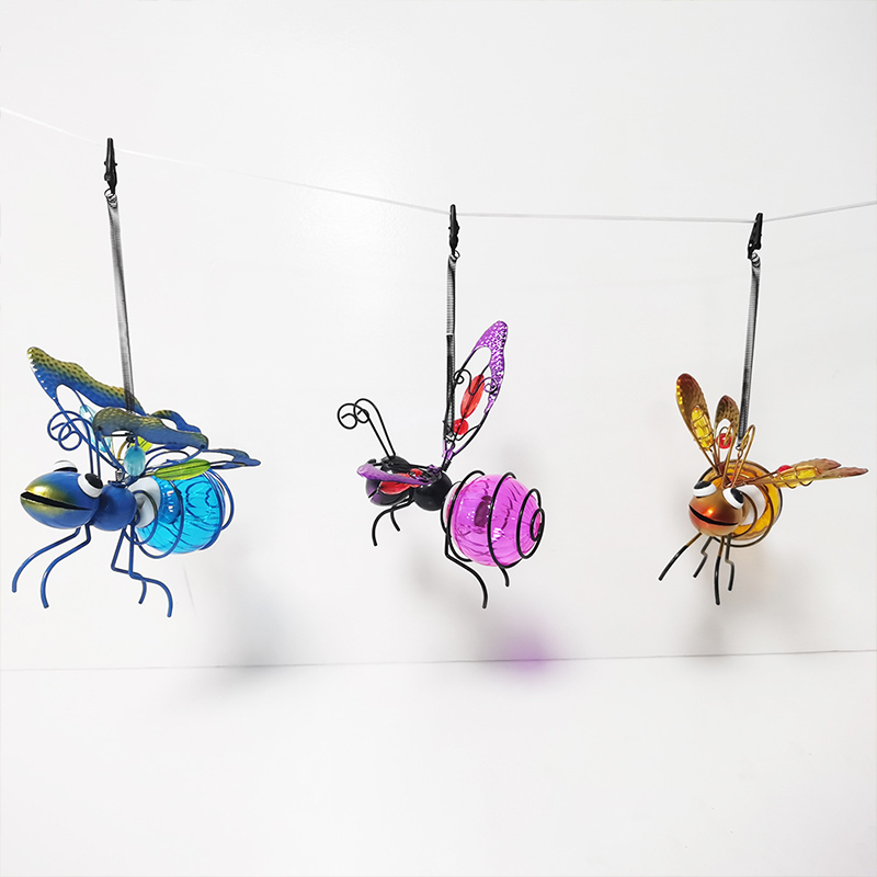 10 Stück Solar- betriebene Insekten lampe hängen fliegende Insekten Lampe Ich bin Freien Garten Insekt Licht Ornament für Rasen Sommer Party Hochzeit Deko