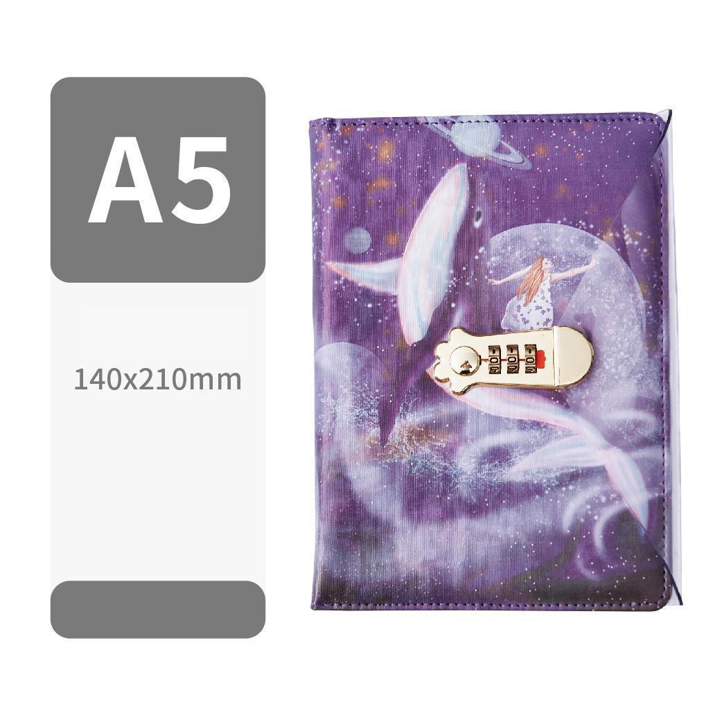 A5 Planner Sterrenhemel Codeboek En Tijdschriften Wachtwoord Agenda Office Bussiness Dagboek Met Slot Notebooks Schoolbenodigdheden: D