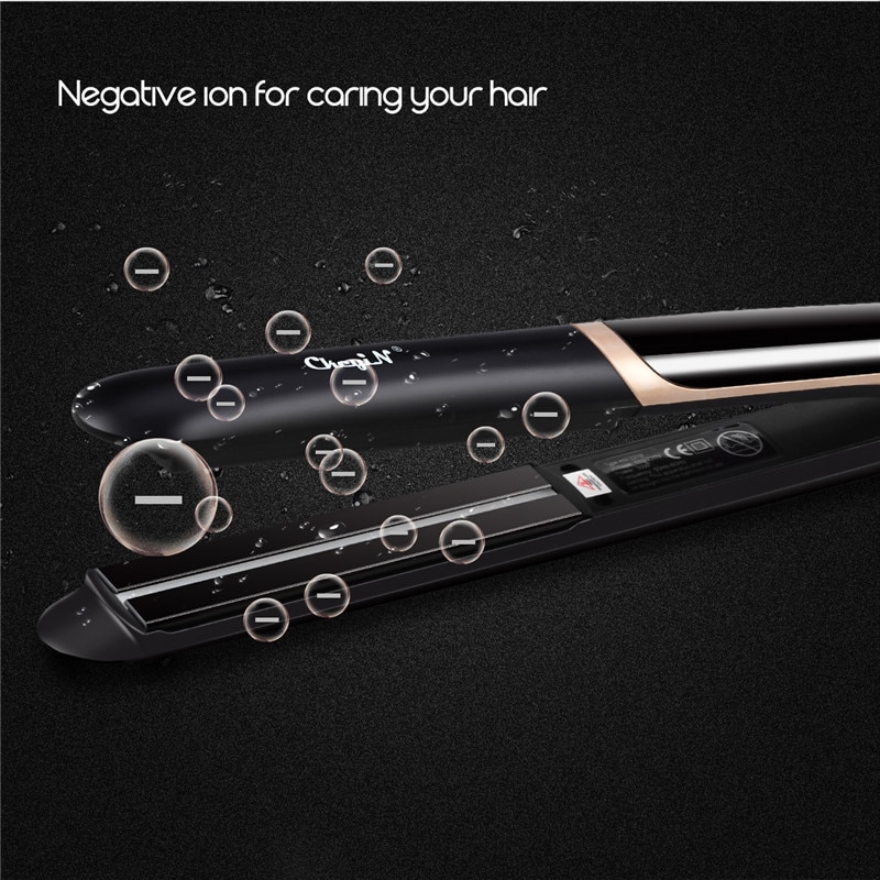 Original Hair Straightener Curler Ionic Infrared Flat Iron Hair Curling Iron LCD Display Ceramic Styling Tool P49