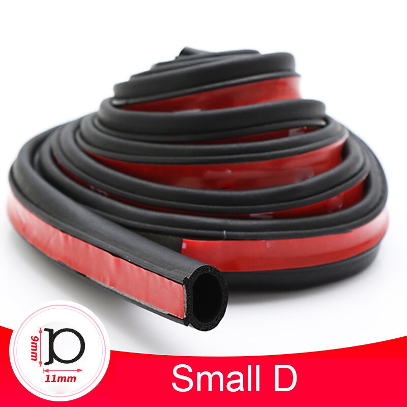 SEAMETAL 4 Meter Autodeur Afdichting Strip Stickers Anti-stof Geluiddichte Afdichting Grote D Z P Type Geluidsisolatie auto Accessoires Goederen: Rood