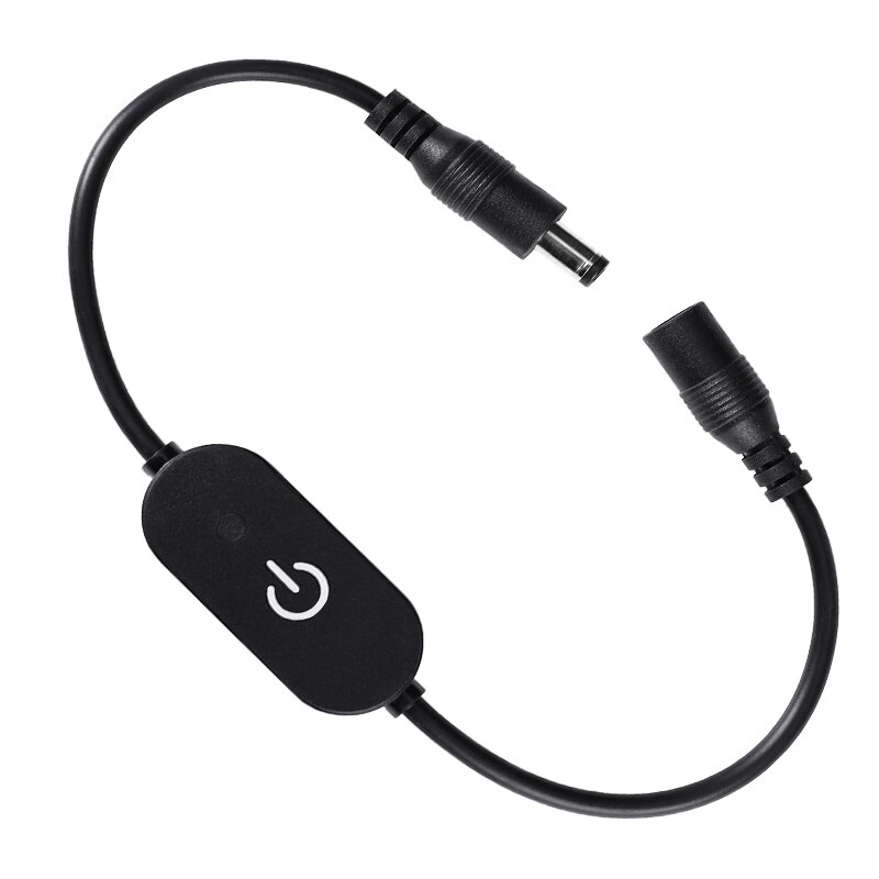 Led strip touch lysdæmper lysstyrke kontrol led lysdæmper kontakt 1 taster lysdæmper med memory funktion 12v-24v lys kontakt justering: Sort