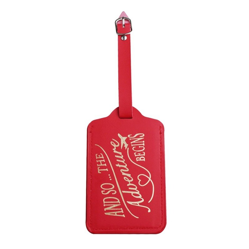 Étiquette de bagage valise de voyage étiquettes nom téléphone adresse étiquette Identifier mariage nuptial: Rouge