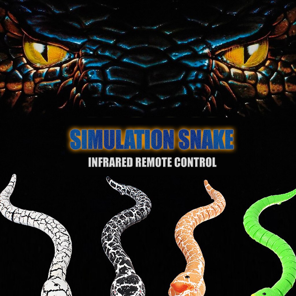 Jouet serpent électrique avec télécommande réaliste, 16 pouces, animaux RC, avec contrôle infrarouge en forme