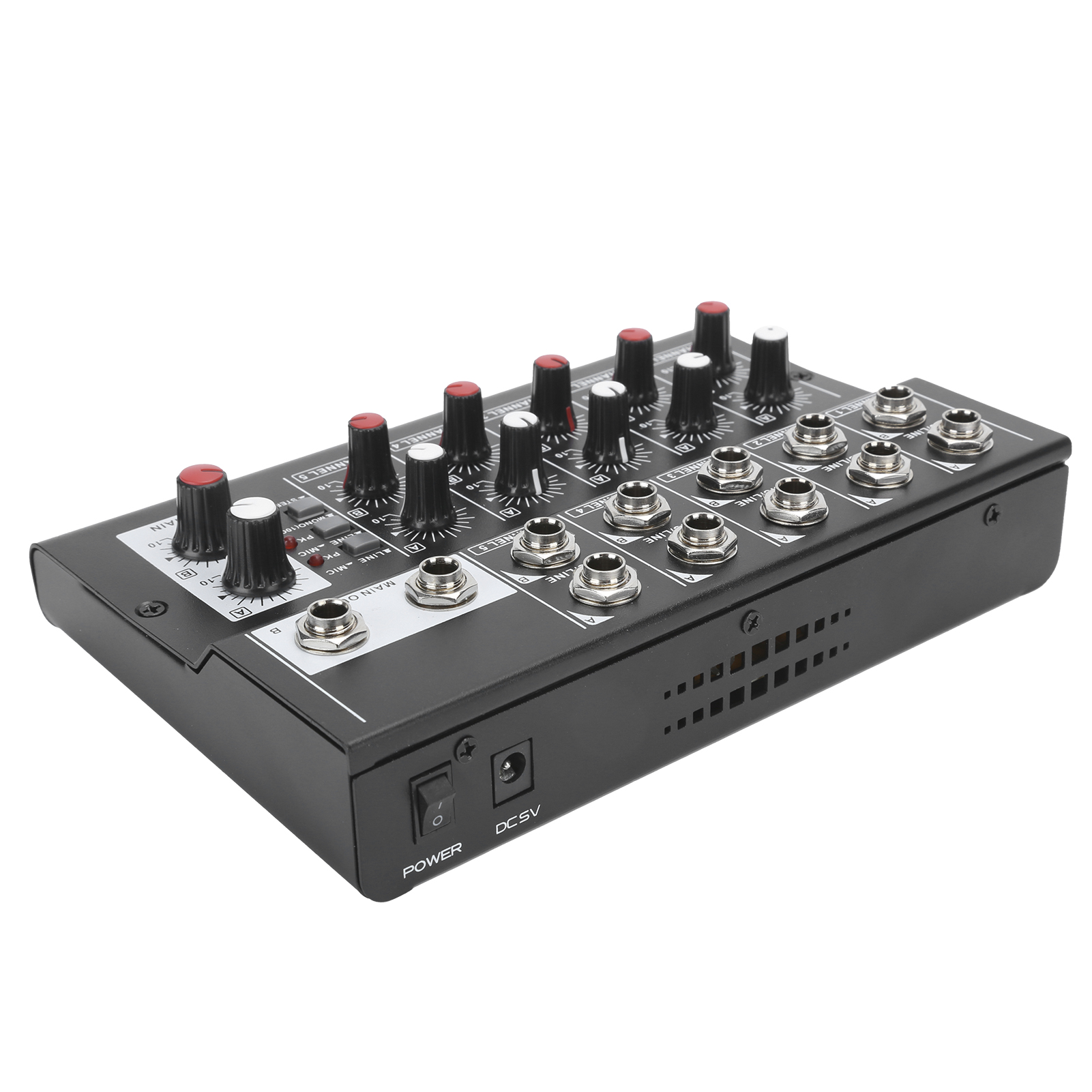 100-240V portatile 10 canali Audio Stereo Mixer Audio Karaoke microfono amplificatore Console con indicatore luminoso