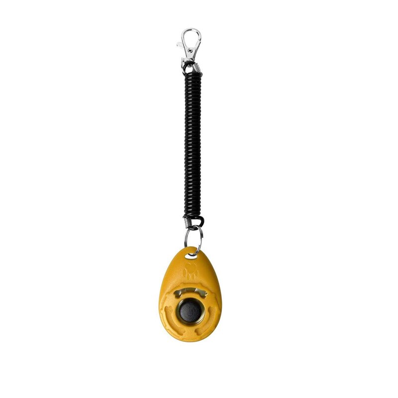 Clicker de entrenamiento para perros, con correa para la muñeca, para cachorros, gatos, aves, caballos y animales: YELLOW