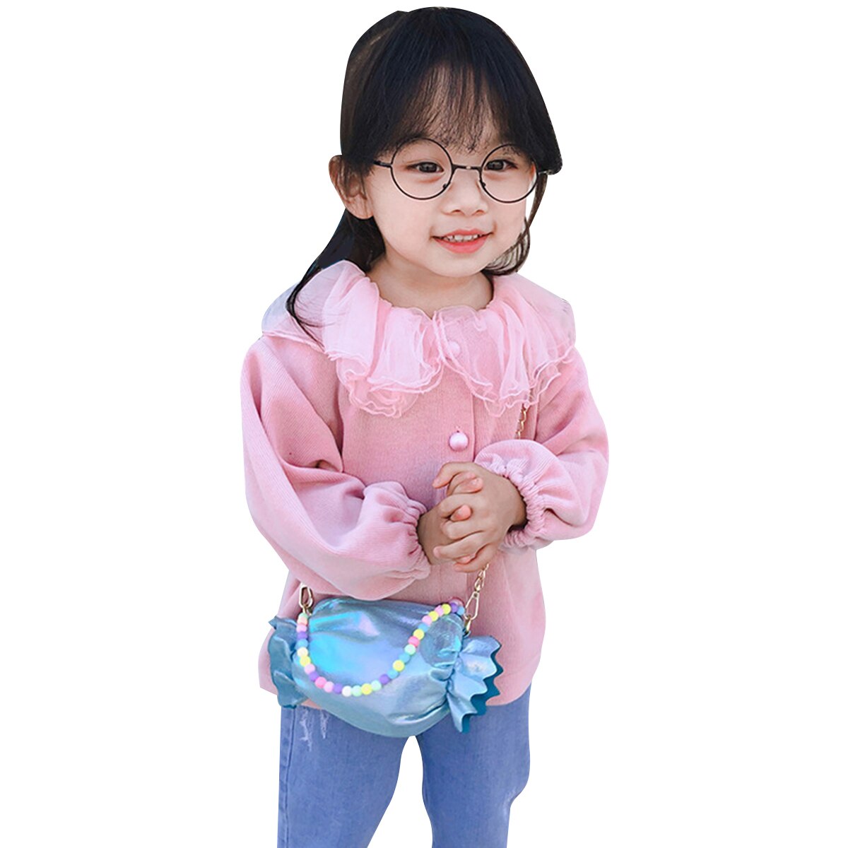 Girls Small Shoulder Bag Girl Waist Bag Kids Solid Handbag Baby Summer Bags