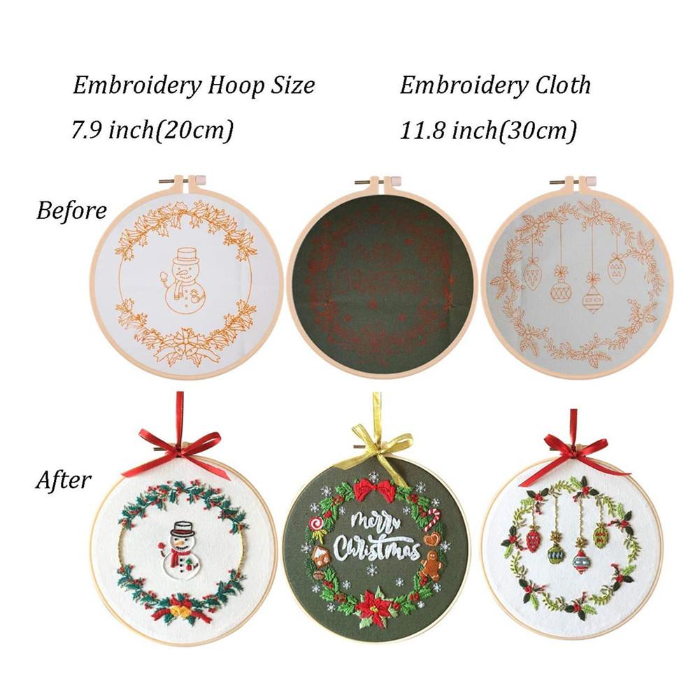 Diy świąteczne hafty dla początkujących dorosłych wzory robić haftu zestawy startowe z tamborek