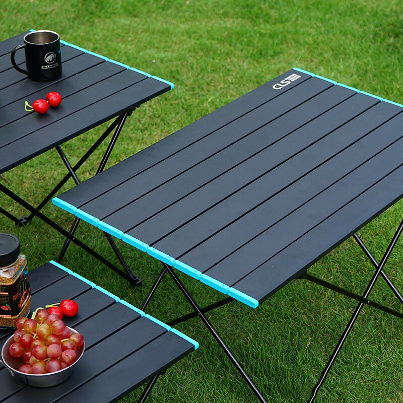 Giemza udendørs klapbord camping grill skrivebord aktiviteter sammenfoldeligt værktøj picnic kit metal store lette aluminiumsborde
