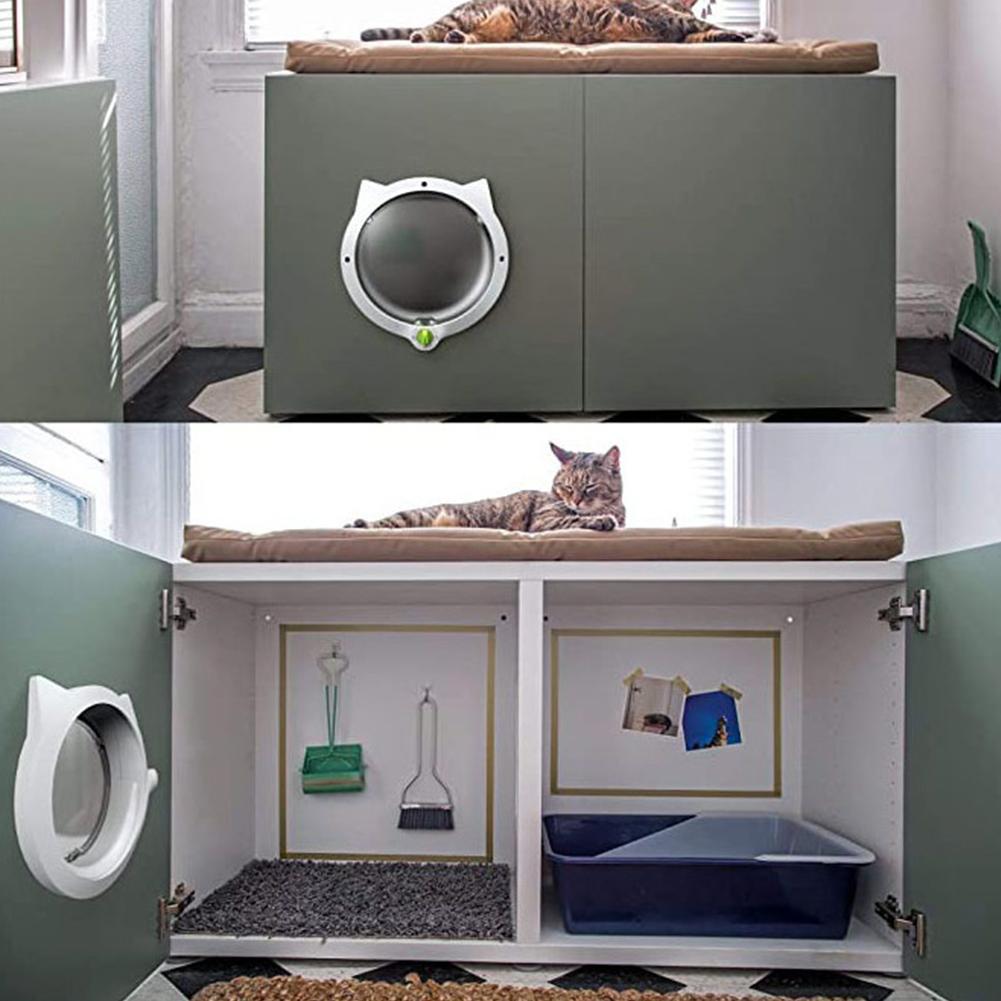Hund Katze Klappe Türschloss Haustier Katze Tor Sicherheit Klappe Tür Für Tiere Kunststoff Kleine Hund Tor Katze Klappe Haustier tür Tor