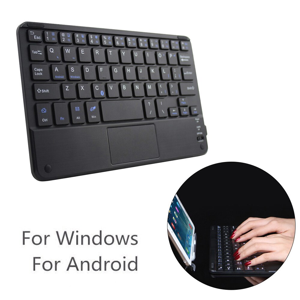 Mini Bluetooth Keyboard Ultra Slim Wireless Keyboard with Touch Pad for Android Windows System iPad Smartphone Tablet