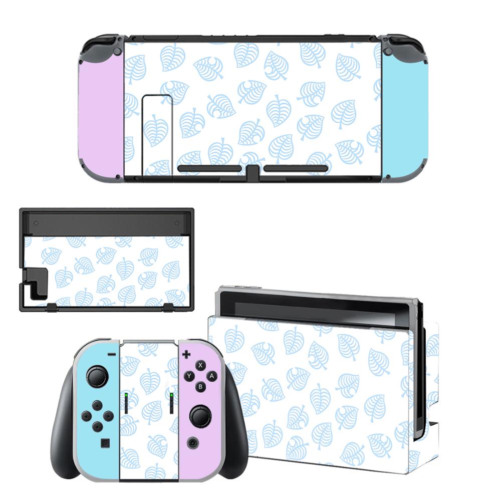 Protector de pantalla de vinilo para consola Nintendo Switch NS, pegatinas protectoras de Animal Crossing, controlador y soporte de soporte: KQBYSNS0018