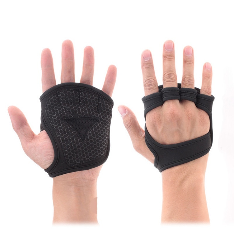 Gym Fitness Gloves Hand Palm Protector Bodybuilding Workout Power Weight Lifting Training Gloves Dumbbell Grips Pads
