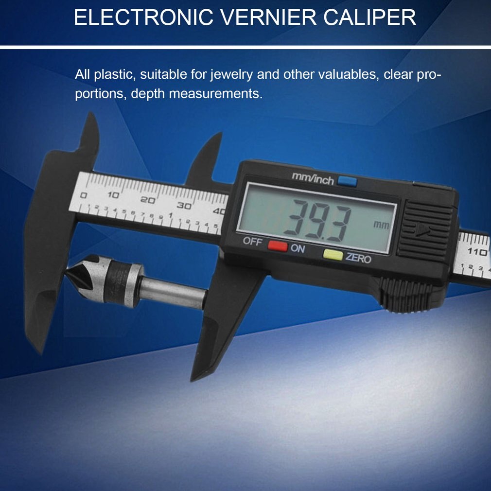 Elektronisk digital display vernier caliper 0-150mm digitalt mätinstrument innerdiameter ytterdiameter plast