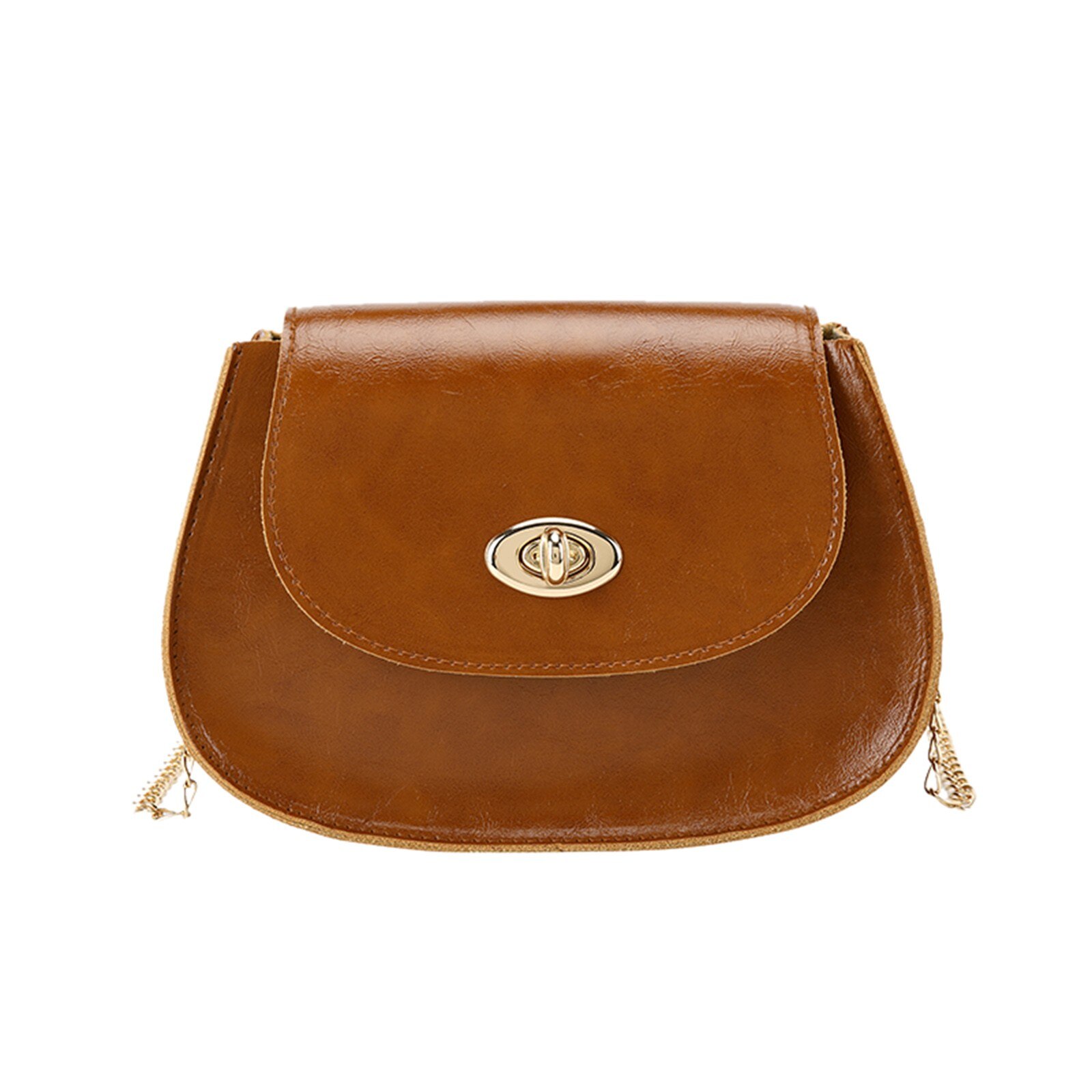Sac à main asymétrique décontracté pour femmes, sac à bandoulière, à la , assorti à tout, petite sacoche, pochettes: Marron