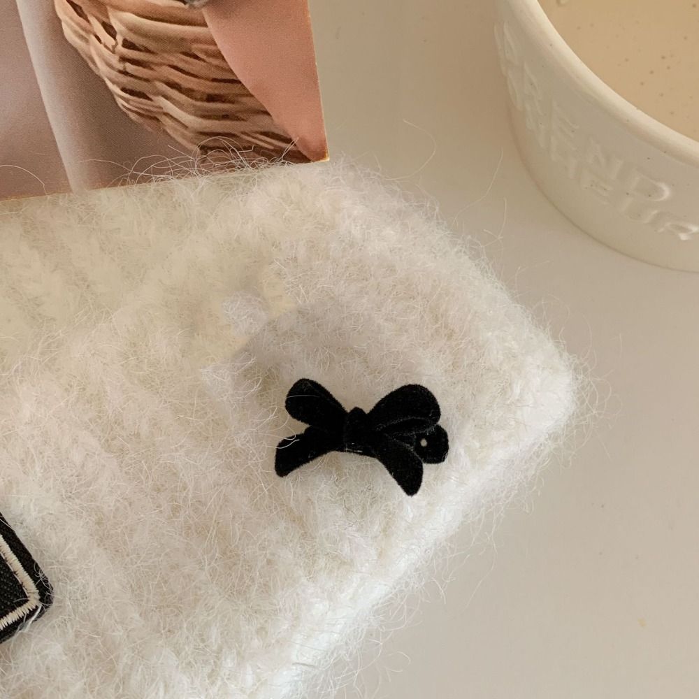 Horquilla de terciopelo con lazo para mujer, accesorios para el cabello, herramientas de peinado, pinzas para el cabello con lazo, Mini horquillas: YELLOW