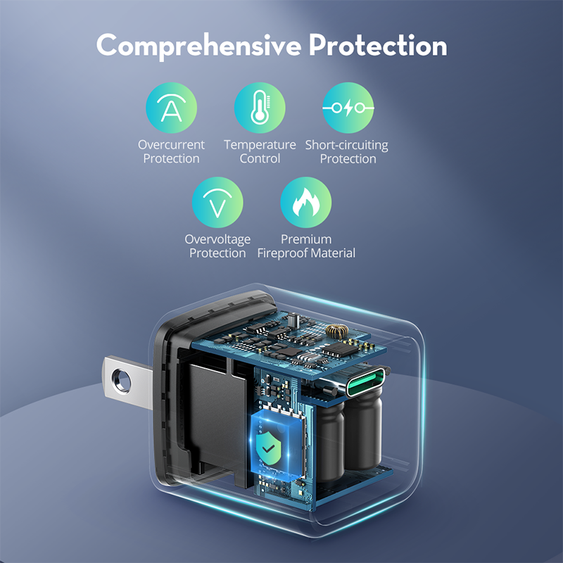 RAVPower – chargeur rapide 20W, adaptateur de charge mural Type C PD 3.0, chargeur de voyage Portable pour ordinateur Portable Huawei iPhone 12 13 Pro, 2 paquets