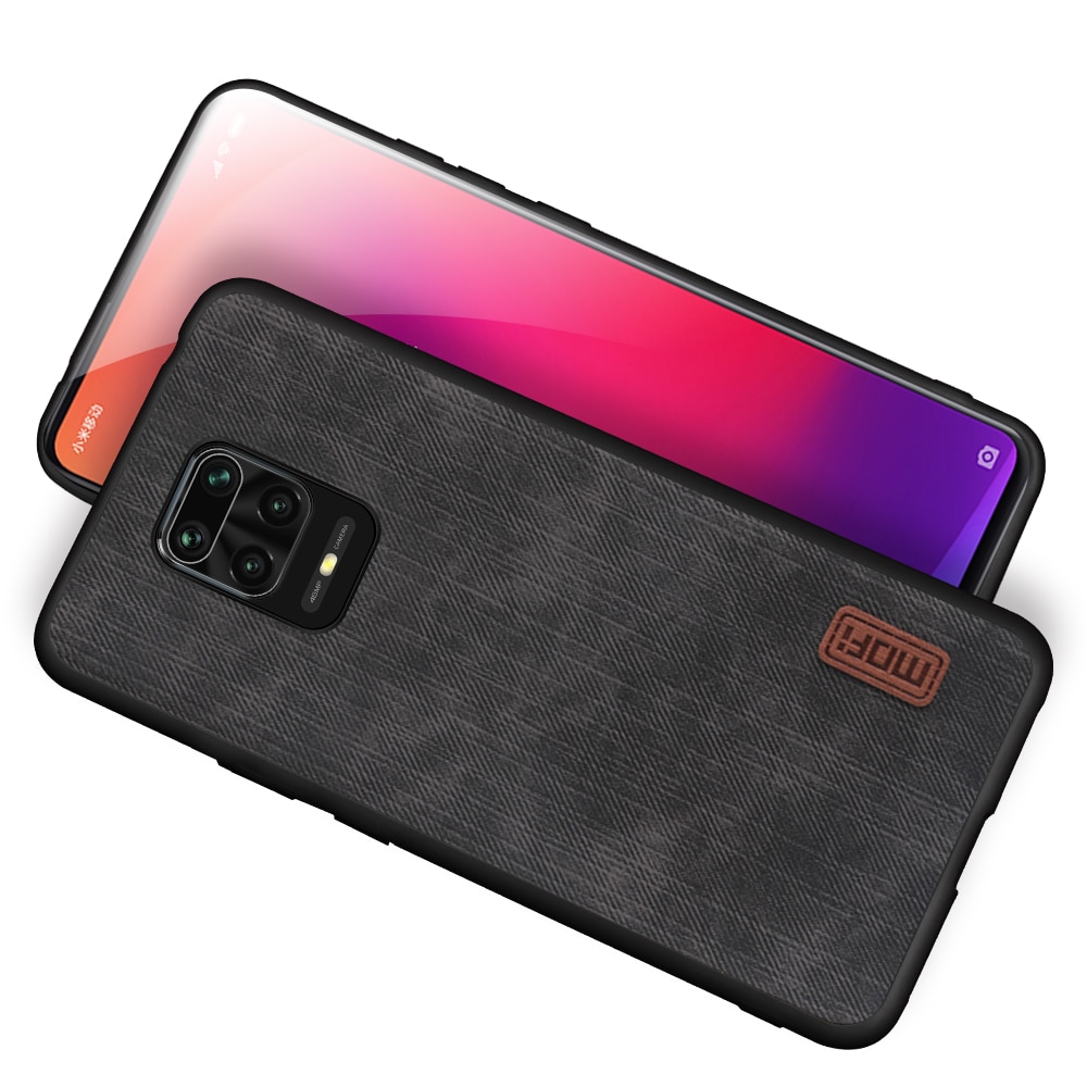 MOFi For redmi note 9s case for Mi Redmi Note 9 Pro max Cover Housing Silicone shockproof jeans PU leather Black TPU Dustproof