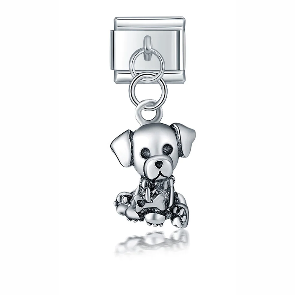 Hapiship Neue Original Gänseblümchen Hund Kuh Elefant Pfau Italienische Verknüpfungen Charme passen 9mm Armbinde Edelstahl Schmuck Machen DJ281: Violett