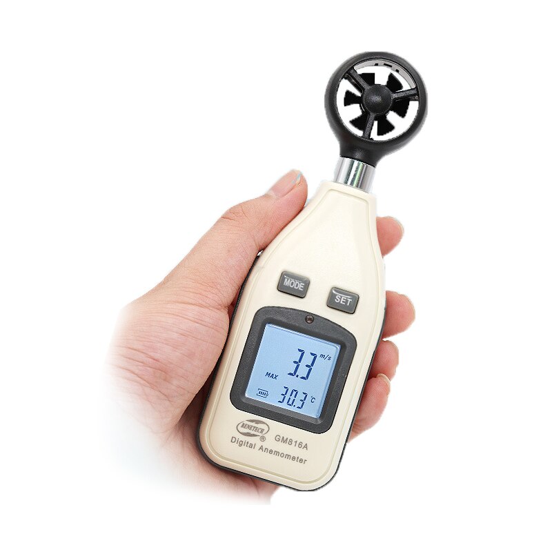 GM816A Digital Luft Geschwindigkeit Luft TemperaturAnemometer Wind