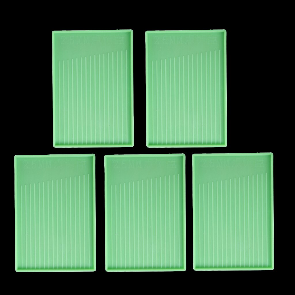 5Pcs DIY 5D Diamond Painting Rhinestone Plate Tray Embroidery Cross Stitch Tools