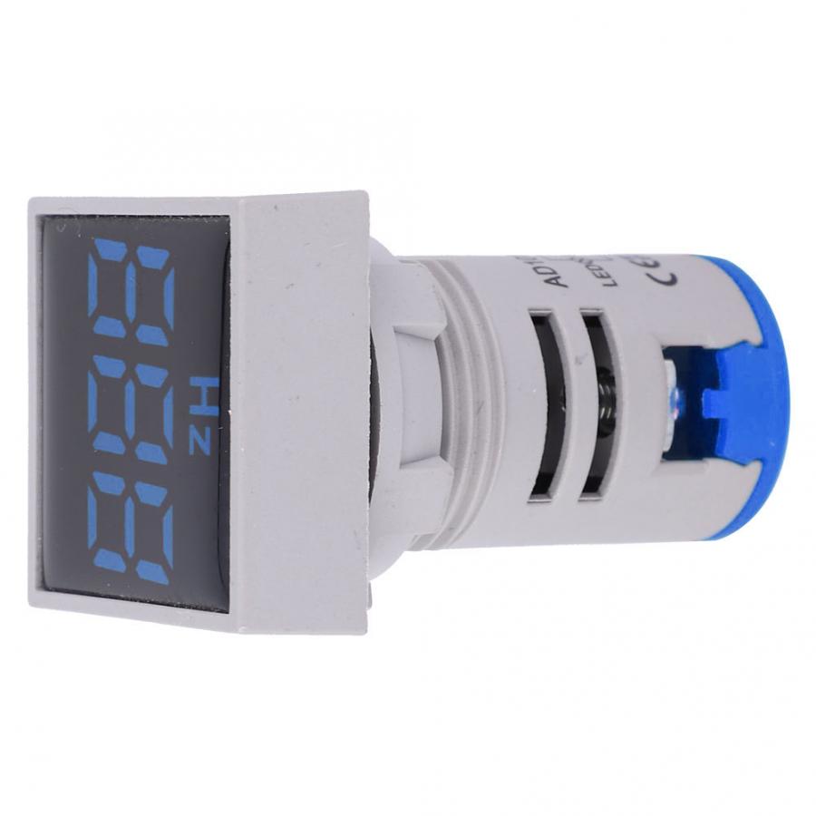 Frequency Meter Square Digital Display LED Indication Light AC100~380V 20~75Hz Frequency Measuring Device Digital Frequency