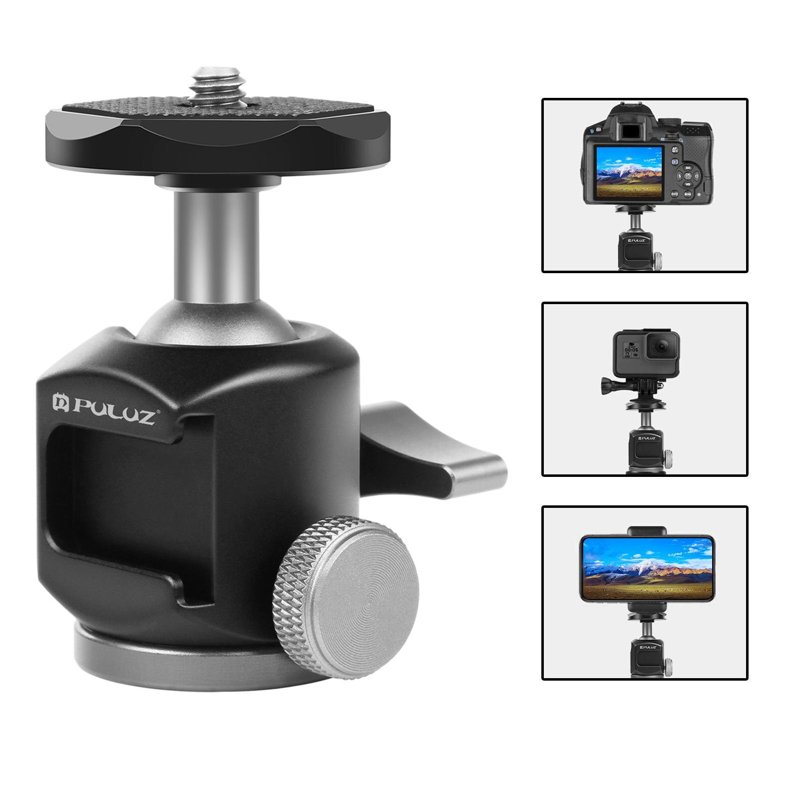 2 in 1 Tripod Mount with Cold Shoe 1/4 inch Holder Side Cold Shoe Mount for DSLR Cameras Photography Adjustable