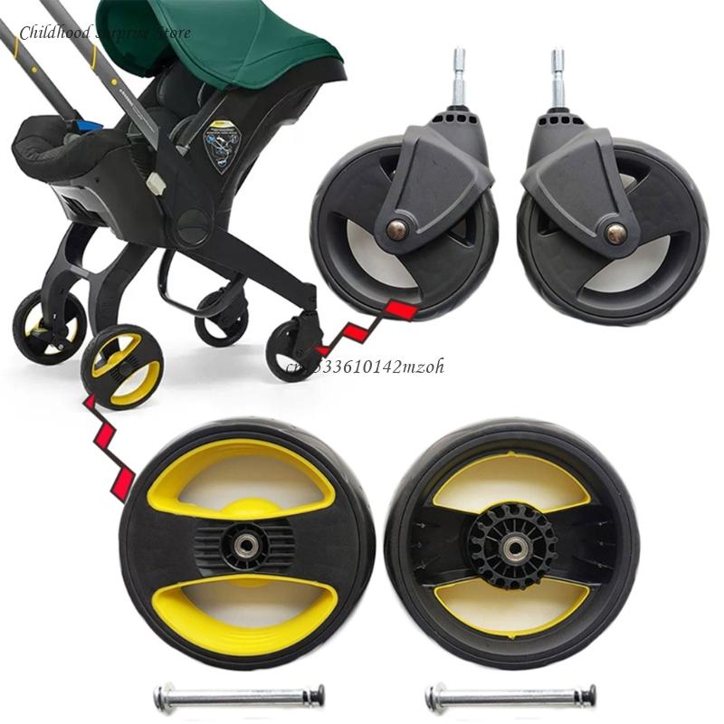 Rodas carrinho bebê rodas dianteiras traseiras acessórios carrinho bebê universal rodas plástico para carrinho