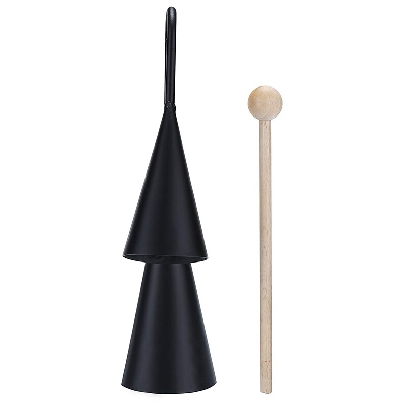-Agogo Bell Traditional Handheld with Raft Latin Percussion Can Emit Two Different Sounds for Any Music Scene